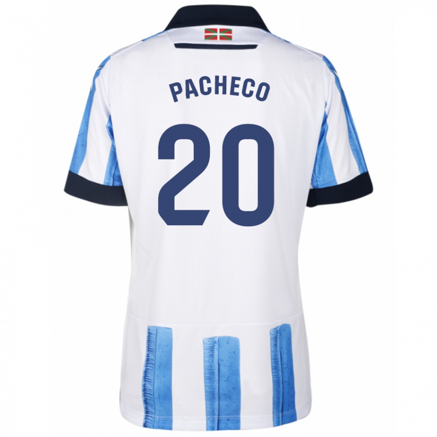 Kinder Jon Pacheco #20 Blau Weiss Heimtrikot Trikot 2023/24 T-Shirt