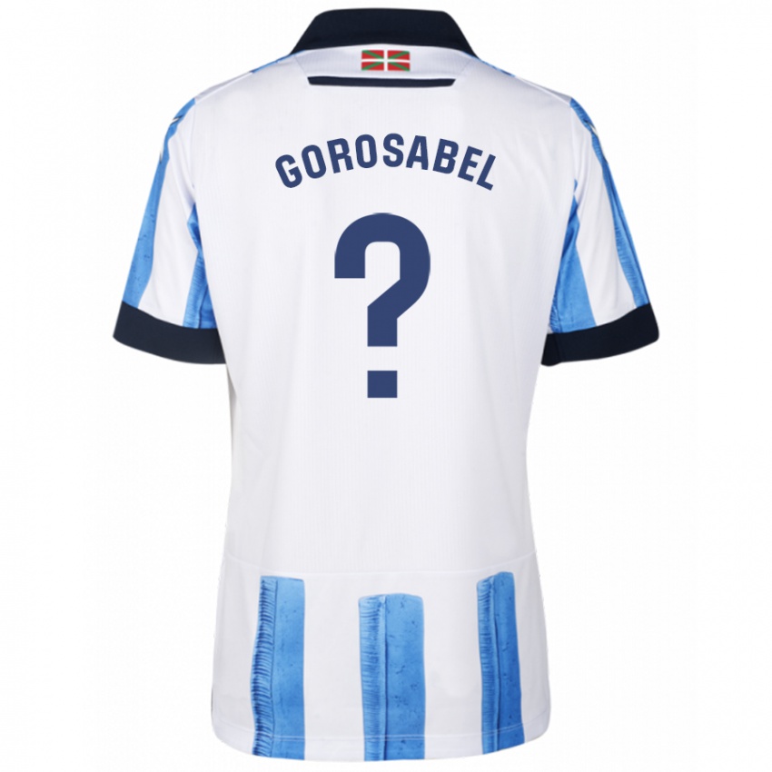 Kinder Gorka Gorosabel #0 Blau Weiss Heimtrikot Trikot 2023/24 T-Shirt