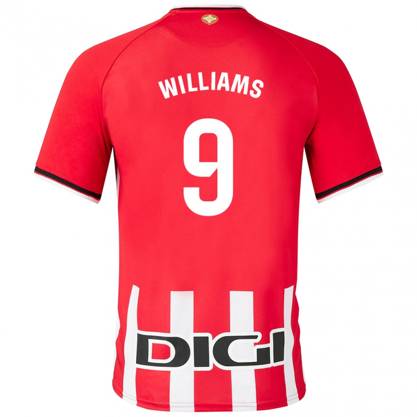 Kinder Iñaki Williams #9 Rot Heimtrikot Trikot 2023/24 T-Shirt