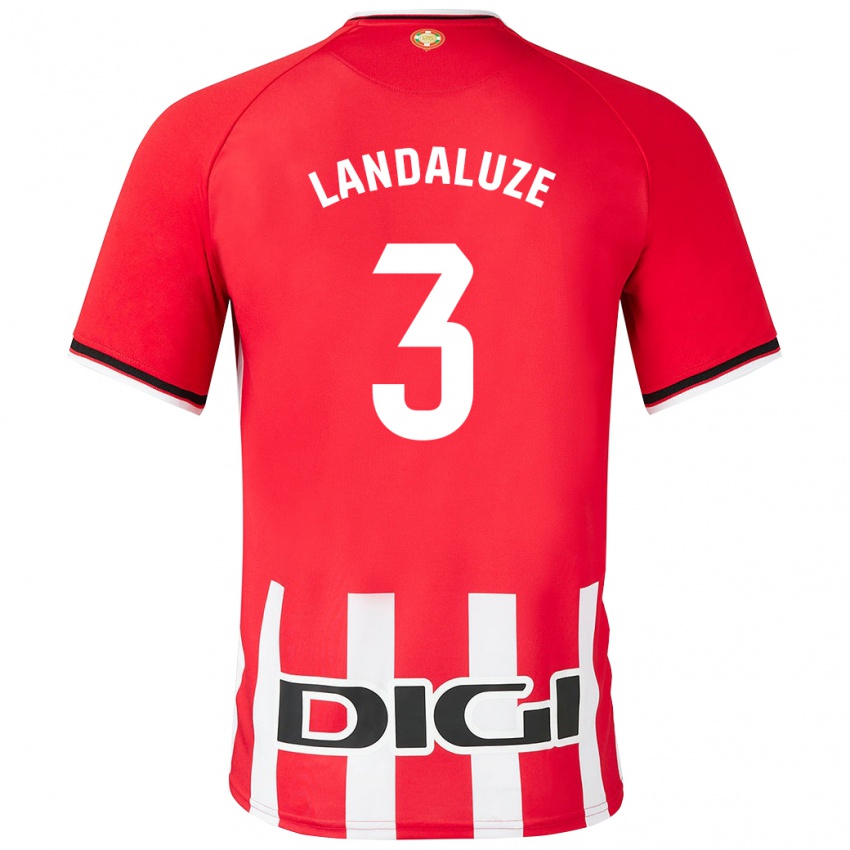 Kinder Naia Landaluze Marquínez #3 Rot Heimtrikot Trikot 2023/24 T-Shirt