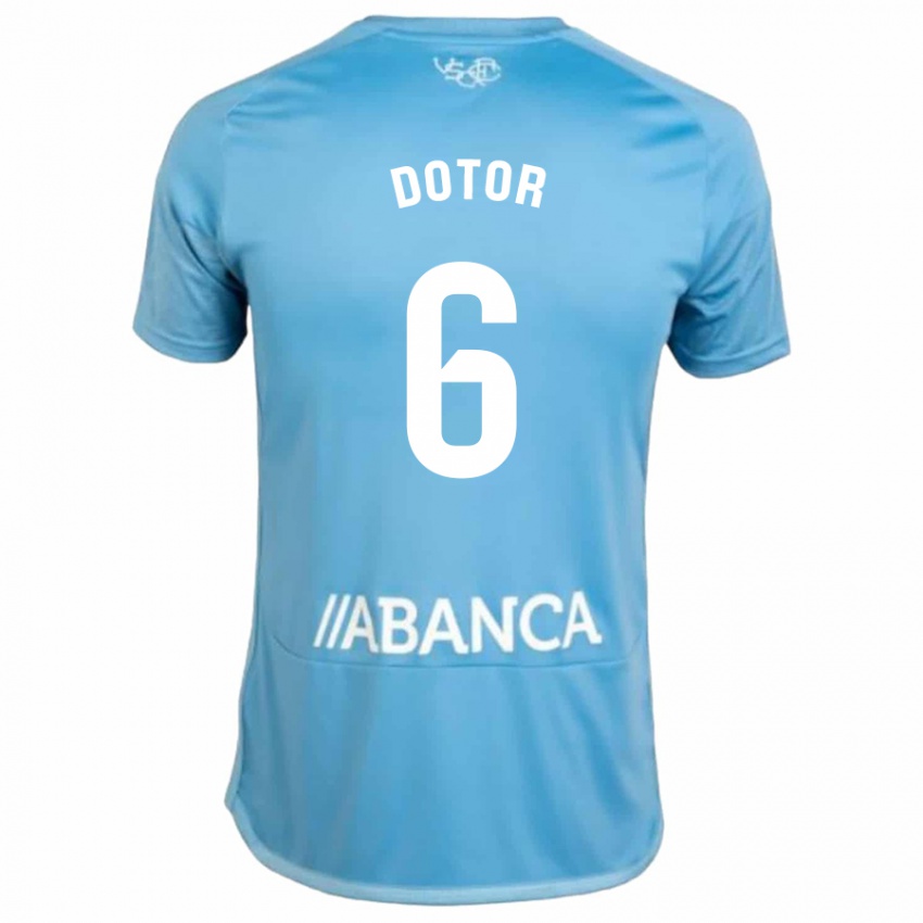 Kinder Carlos Dotor #6 Blau Heimtrikot Trikot 2023/24 T-Shirt