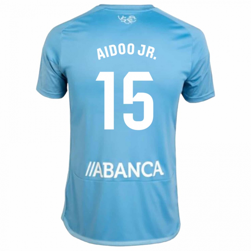 Kinder Joseph Aidoo #15 Blau Heimtrikot Trikot 2023/24 T-Shirt