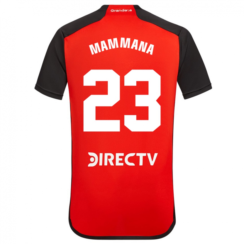 Kinder Emanuel Mammana #23 Rot Auswärtstrikot Trikot 2023/24 T-Shirt