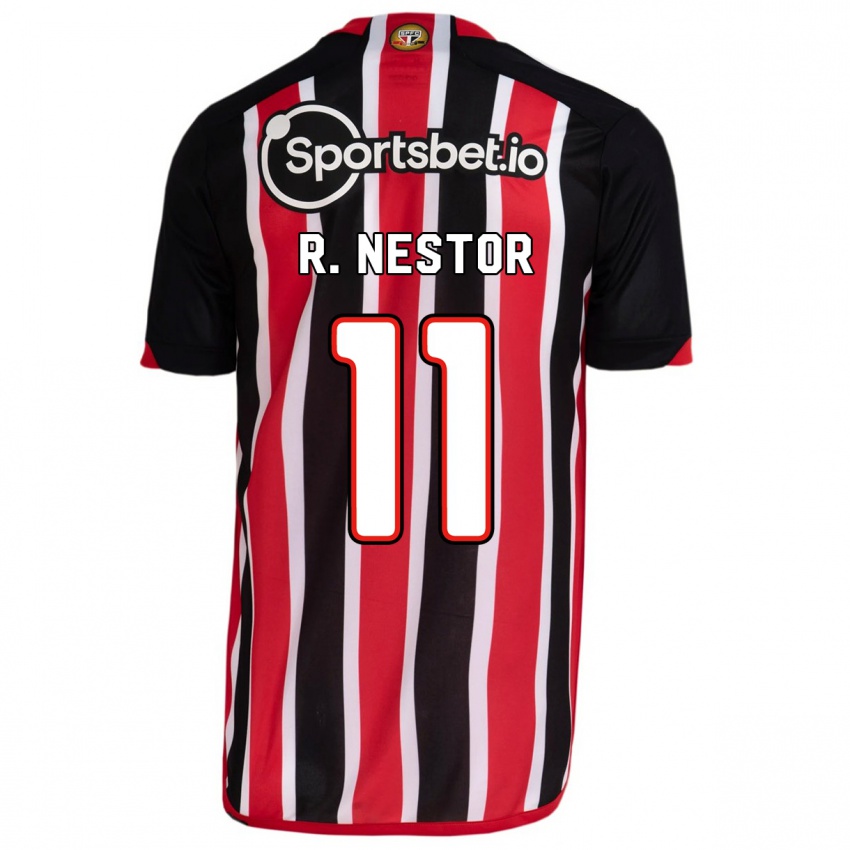 Kinder Rodrigo Nestor #11 Blau Rot Auswärtstrikot Trikot 2023/24 T-Shirt