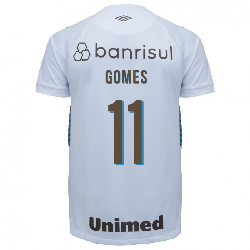 Kinder Gustavo Gomes #11 Weiß Auswärtstrikot Trikot 2023/24 T-Shirt