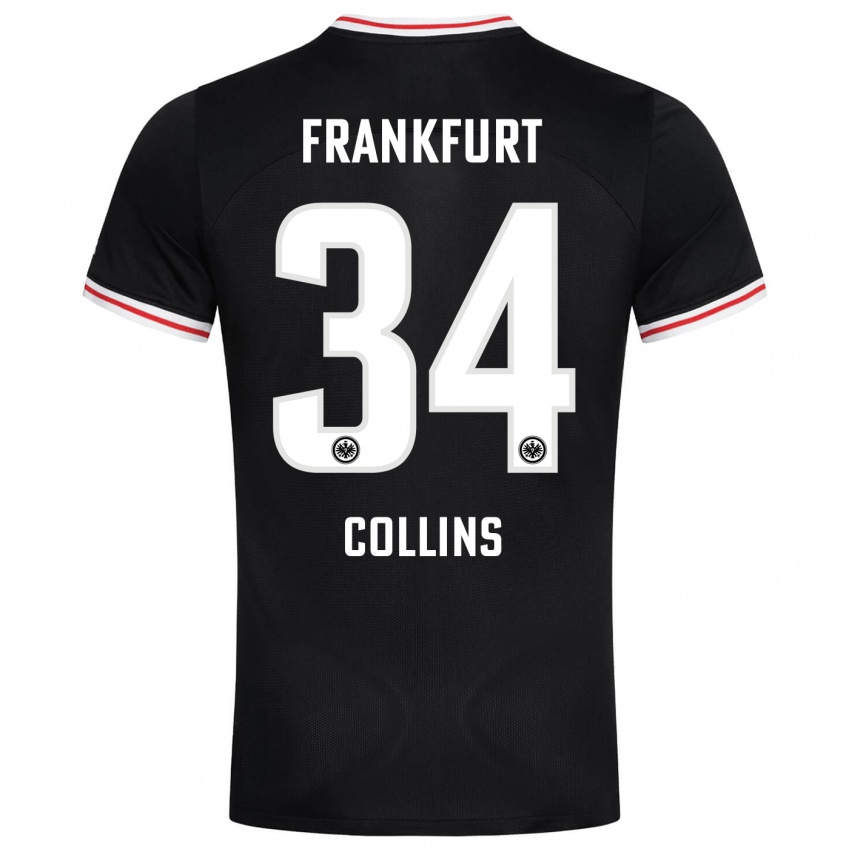 Kinder Nnamdi Collins #34 Schwarz Auswärtstrikot Trikot 2023/24 T-Shirt