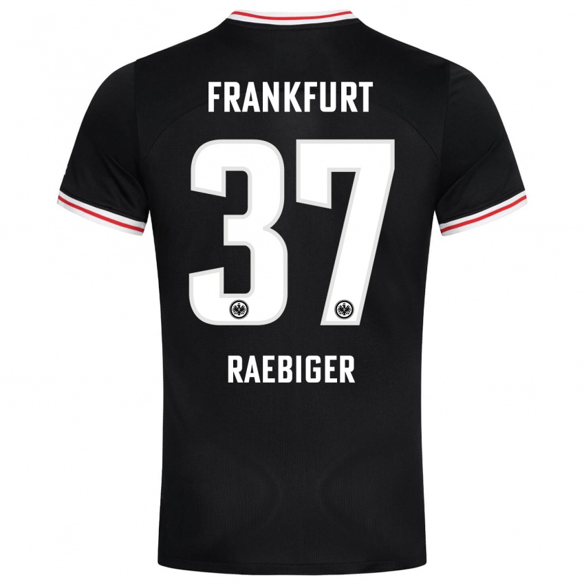 Kinder Sidney Raebiger #37 Schwarz Auswärtstrikot Trikot 2023/24 T-Shirt