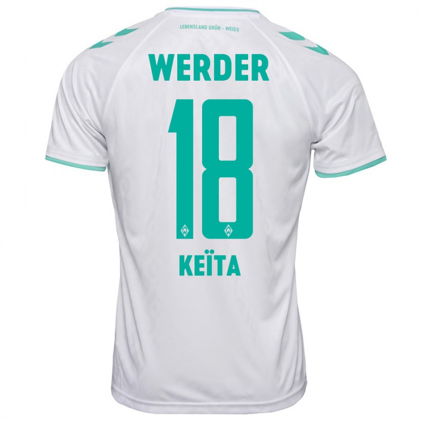 Kinder Naby Keïta #18 Weiß Auswärtstrikot Trikot 2023/24 T-Shirt