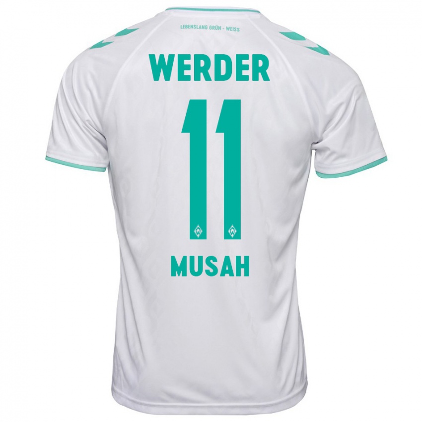 Kinder Salim Musah #11 Weiß Auswärtstrikot Trikot 2023/24 T-Shirt