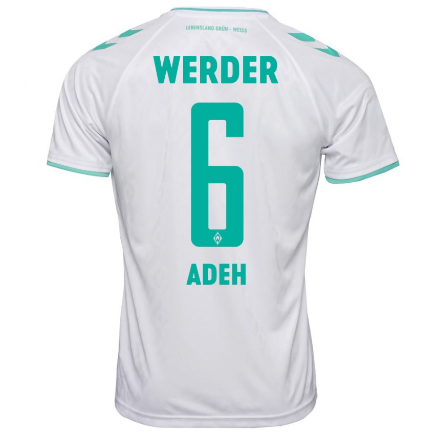 Kinder Wesley Adeh #6 Weiß Auswärtstrikot Trikot 2023/24 T-Shirt