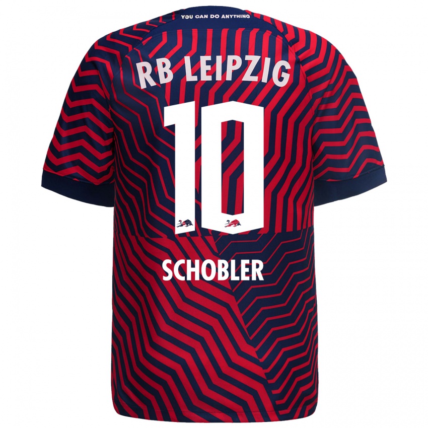 Kinder Laurin Schößler #10 Blau Rot Auswärtstrikot Trikot 2023/24 T-Shirt