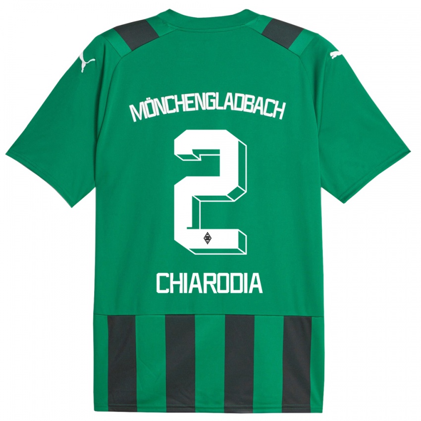 Kinder Fabio Chiarodia #2 Schwarz Grün Auswärtstrikot Trikot 2023/24 T-Shirt