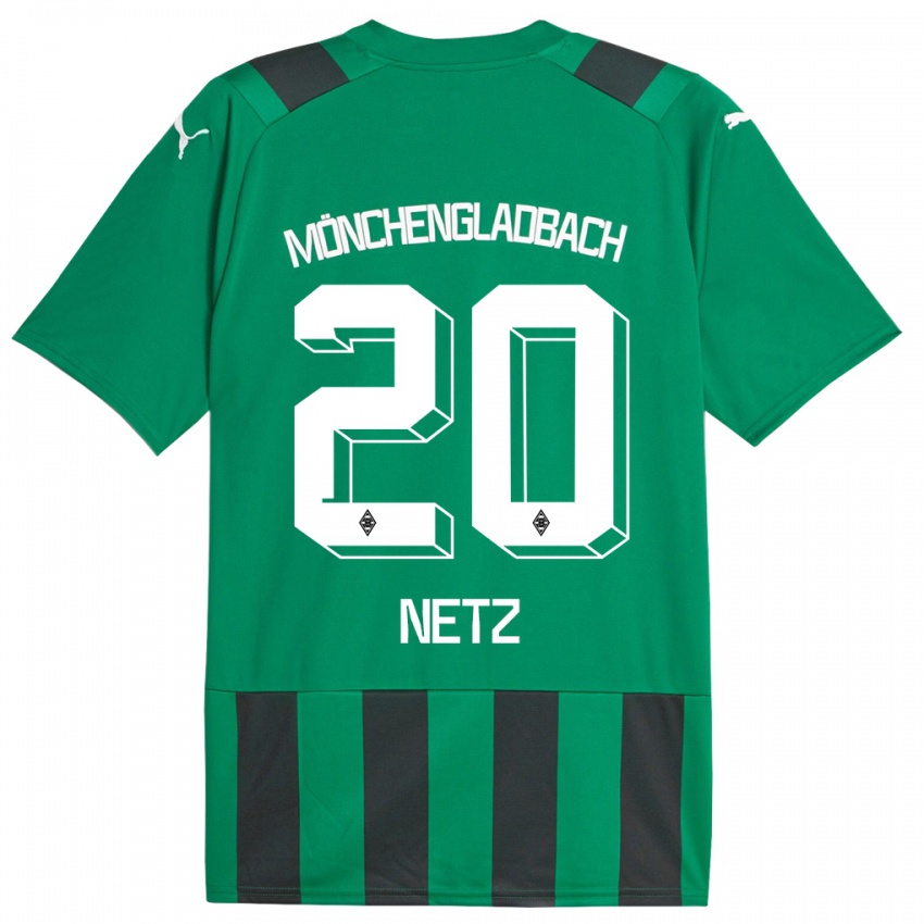 Kinder Luca Netz #20 Schwarz Grün Auswärtstrikot Trikot 2023/24 T-Shirt