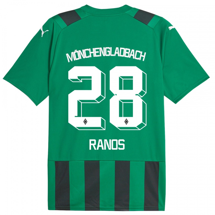 Kinder Grant-Leon Ranos #28 Schwarz Grün Auswärtstrikot Trikot 2023/24 T-Shirt