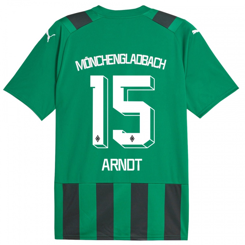 Kinder Leo Arndt #15 Schwarz Grün Auswärtstrikot Trikot 2023/24 T-Shirt