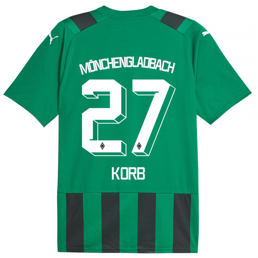 Kinder Julian Korb #27 Schwarz Grün Auswärtstrikot Trikot 2023/24 T-Shirt
