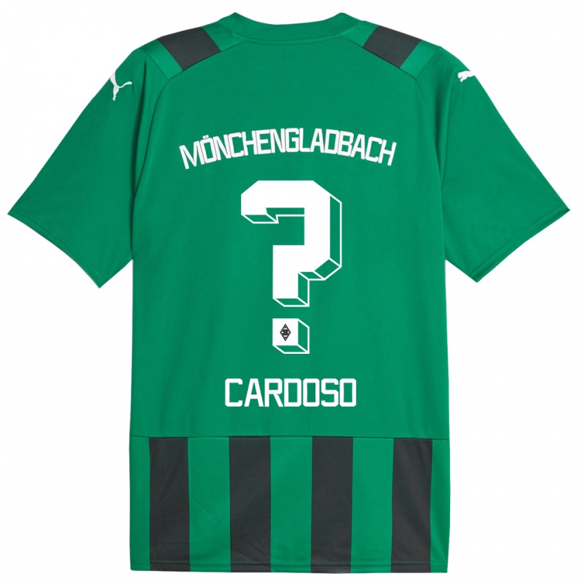 Kinder Tiago Pereira Cardoso #0 Schwarz Grün Auswärtstrikot Trikot 2023/24 T-Shirt