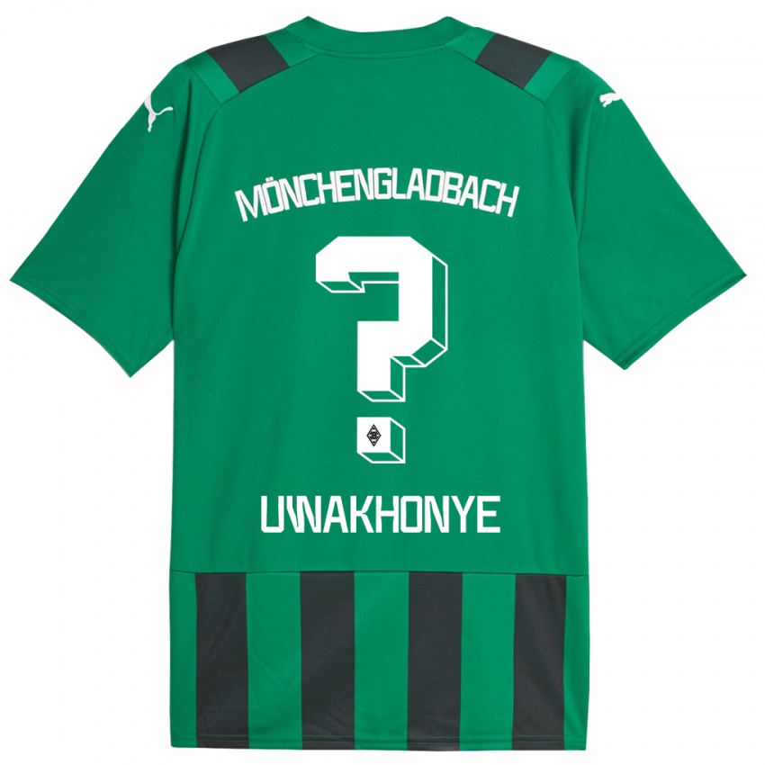 Kinder Joshua Uwakhonye #0 Schwarz Grün Auswärtstrikot Trikot 2023/24 T-Shirt