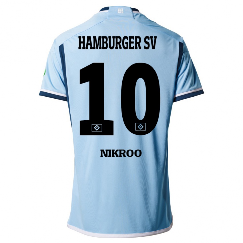 Kinder Sepehr Nikroo #10 Blau Auswärtstrikot Trikot 2023/24 T-Shirt