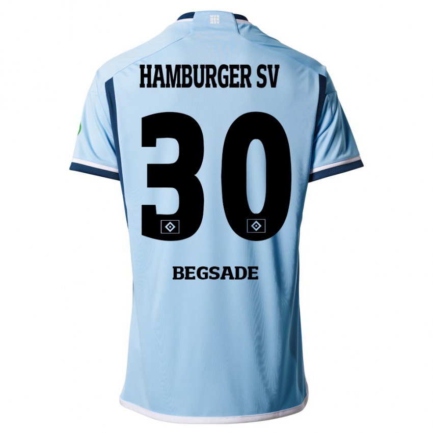 Kinder Soheil Begsade #30 Blau Auswärtstrikot Trikot 2023/24 T-Shirt