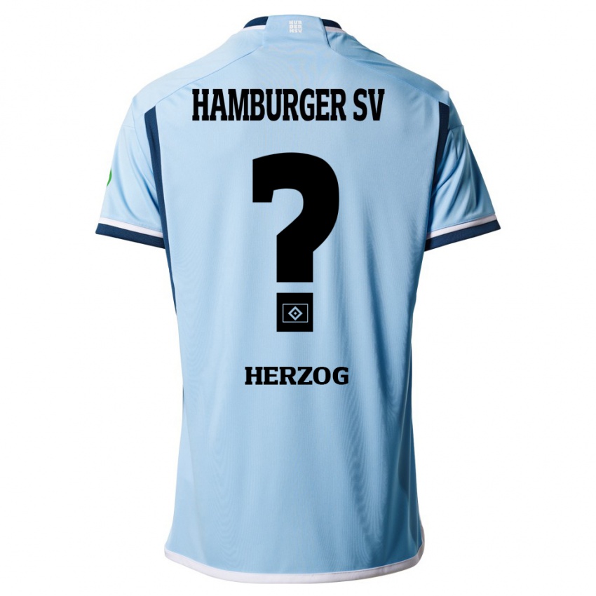 Kinder Miguel Herzog #0 Blau Auswärtstrikot Trikot 2023/24 T-Shirt