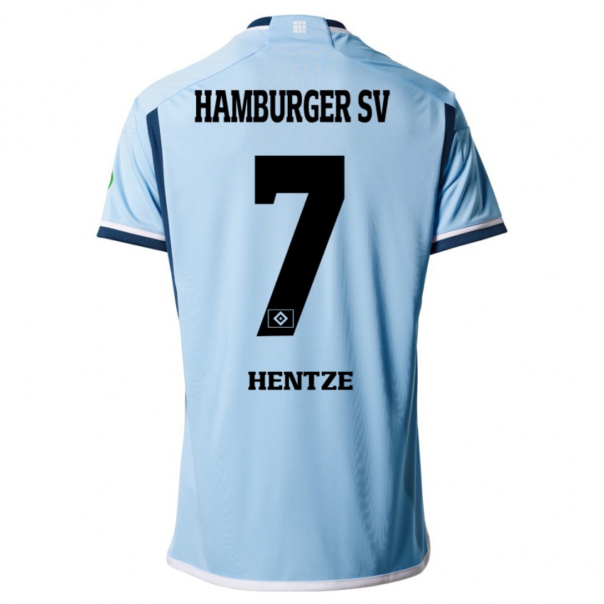 Kinder Tanita-Tammy Hentze #7 Blau Auswärtstrikot Trikot 2023/24 T-Shirt