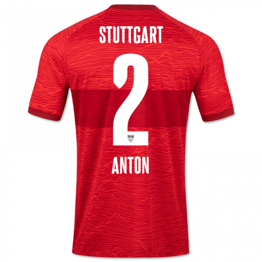 Kinder Waldemar Anton #2 Rot Auswärtstrikot Trikot 2023/24 T-Shirt