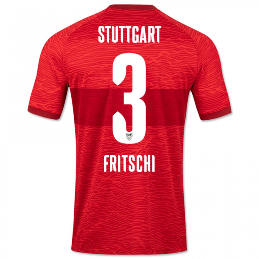 Kinder Paulo Fritschi #3 Rot Auswärtstrikot Trikot 2023/24 T-Shirt