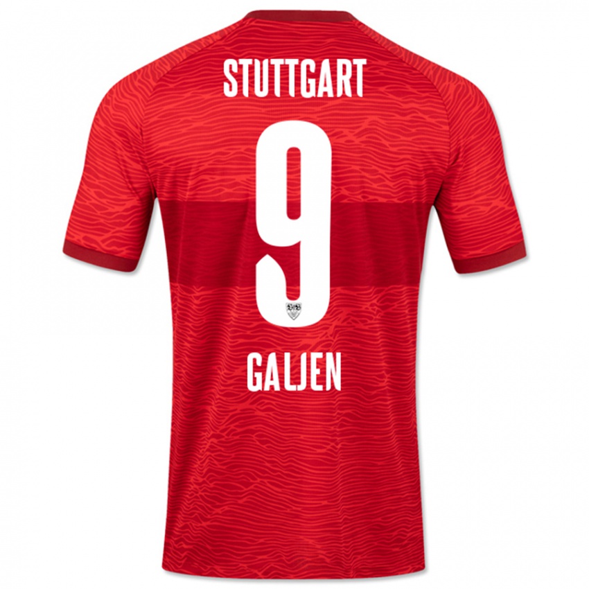 Kinder Dejan Galjen #9 Rot Auswärtstrikot Trikot 2023/24 T-Shirt