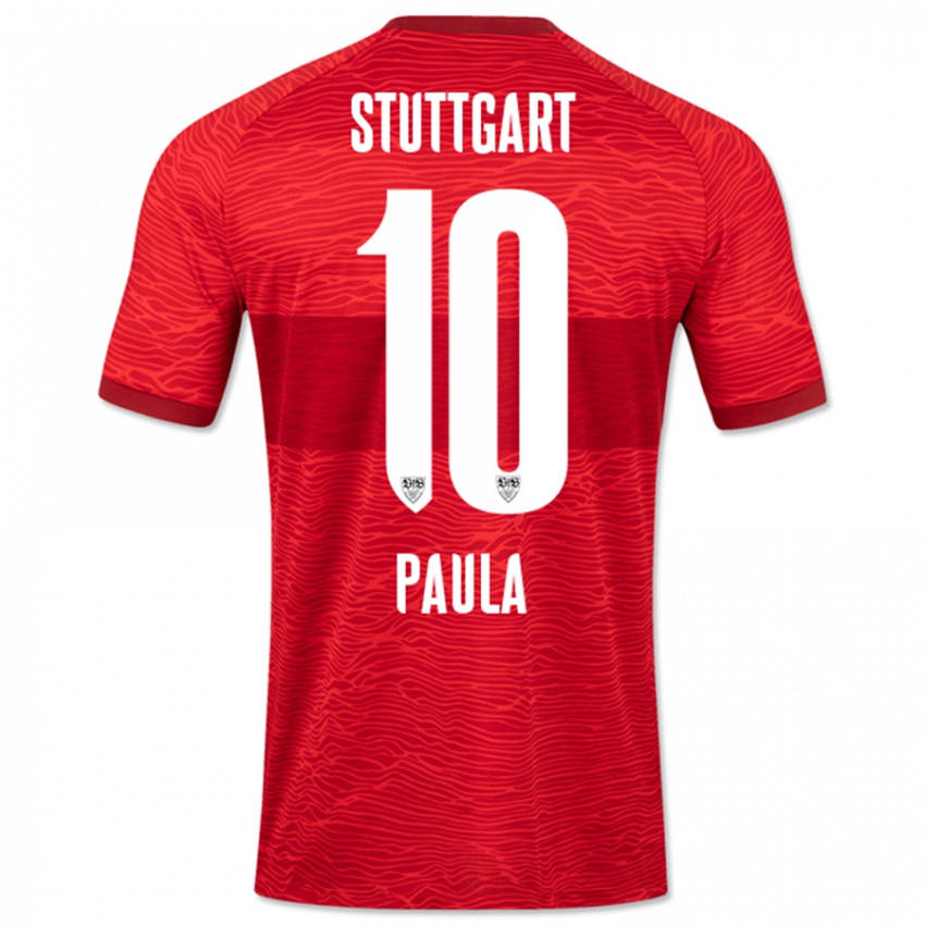 Kinder Raul Paula #10 Rot Auswärtstrikot Trikot 2023/24 T-Shirt