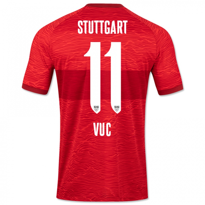 Kinder Patrick Vuc #11 Rot Auswärtstrikot Trikot 2023/24 T-Shirt