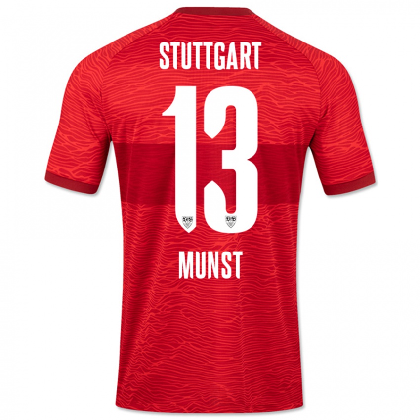 Kinder Leonhard Münst #13 Rot Auswärtstrikot Trikot 2023/24 T-Shirt