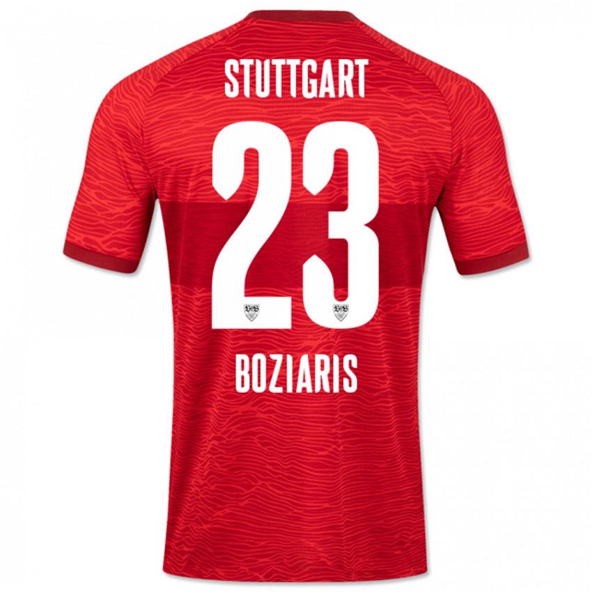 Kinder Giannis Boziaris #23 Rot Auswärtstrikot Trikot 2023/24 T-Shirt