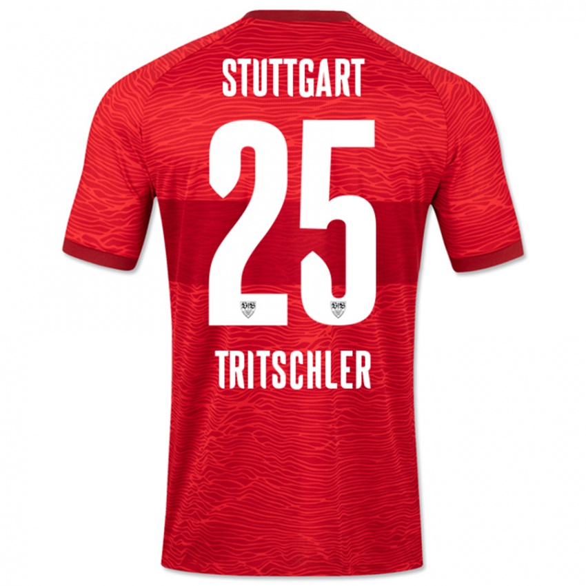 Kinder David Tritschler #25 Rot Auswärtstrikot Trikot 2023/24 T-Shirt