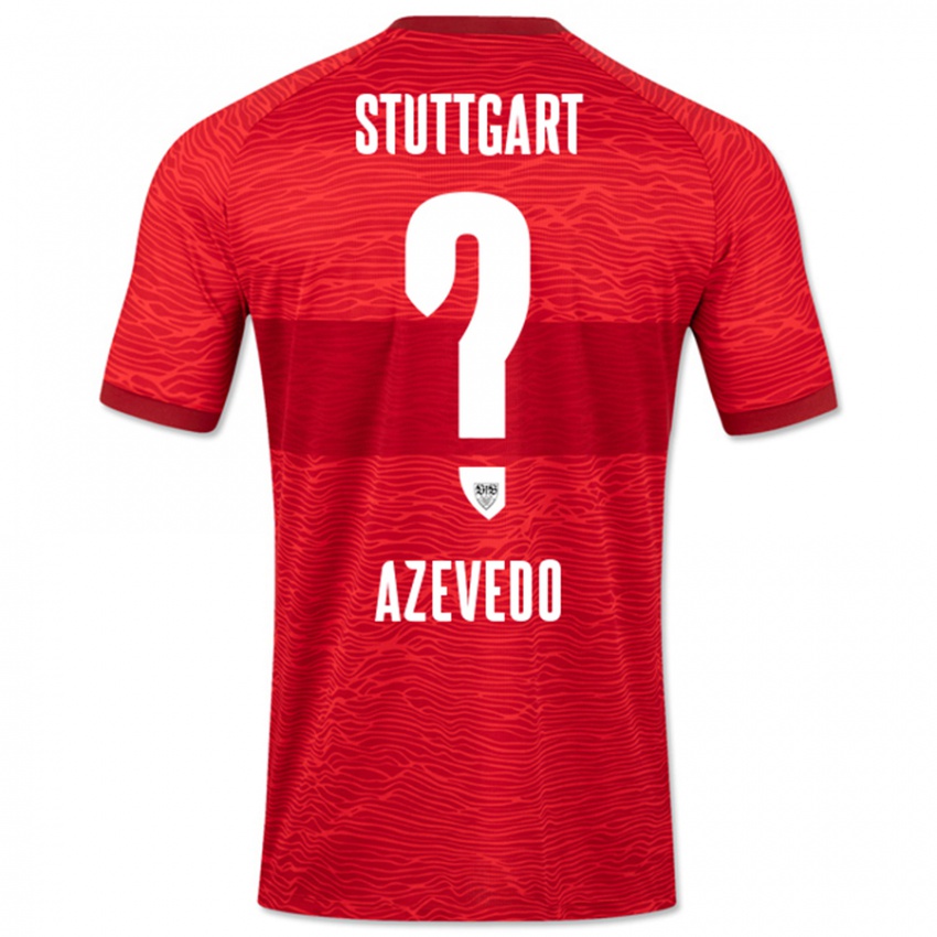 Kinder Alexandre Azevedo #0 Rot Auswärtstrikot Trikot 2023/24 T-Shirt