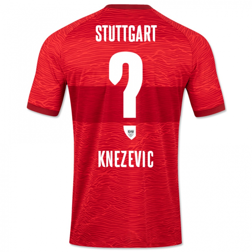 Kinder Ivan Knezevic #0 Rot Auswärtstrikot Trikot 2023/24 T-Shirt