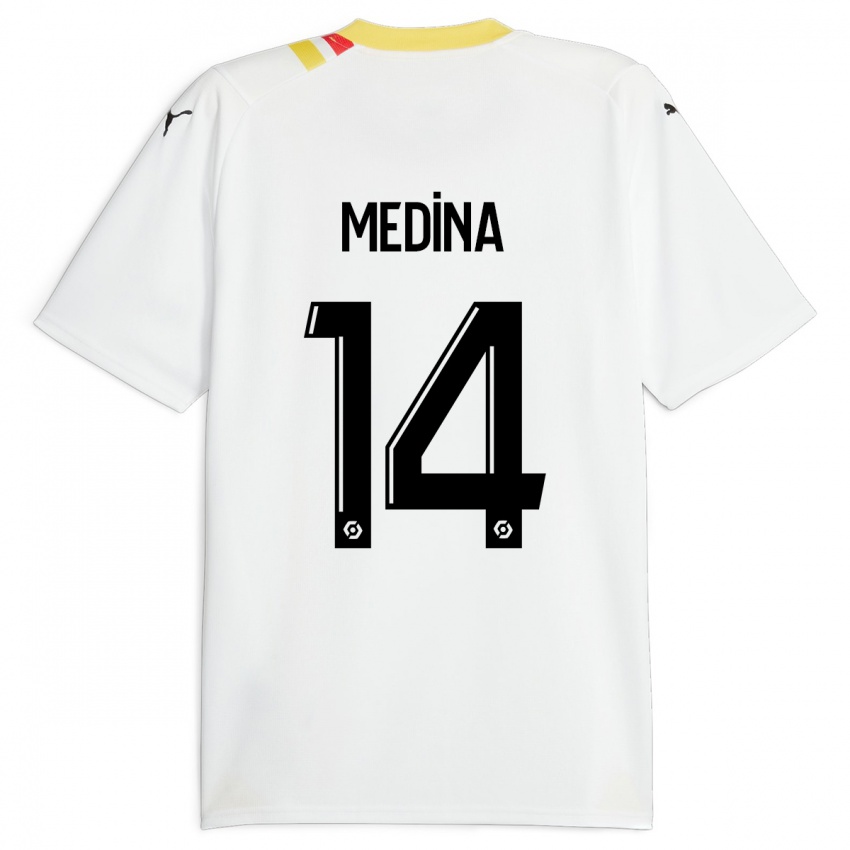 Kinder Facundo Medina #14 Schwarz Auswärtstrikot Trikot 2023/24 T-Shirt