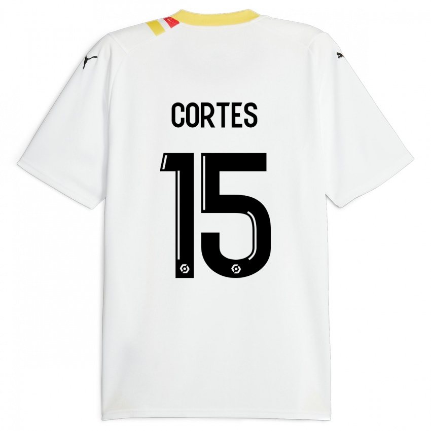 Kinder Óscar Cortés #15 Schwarz Auswärtstrikot Trikot 2023/24 T-Shirt