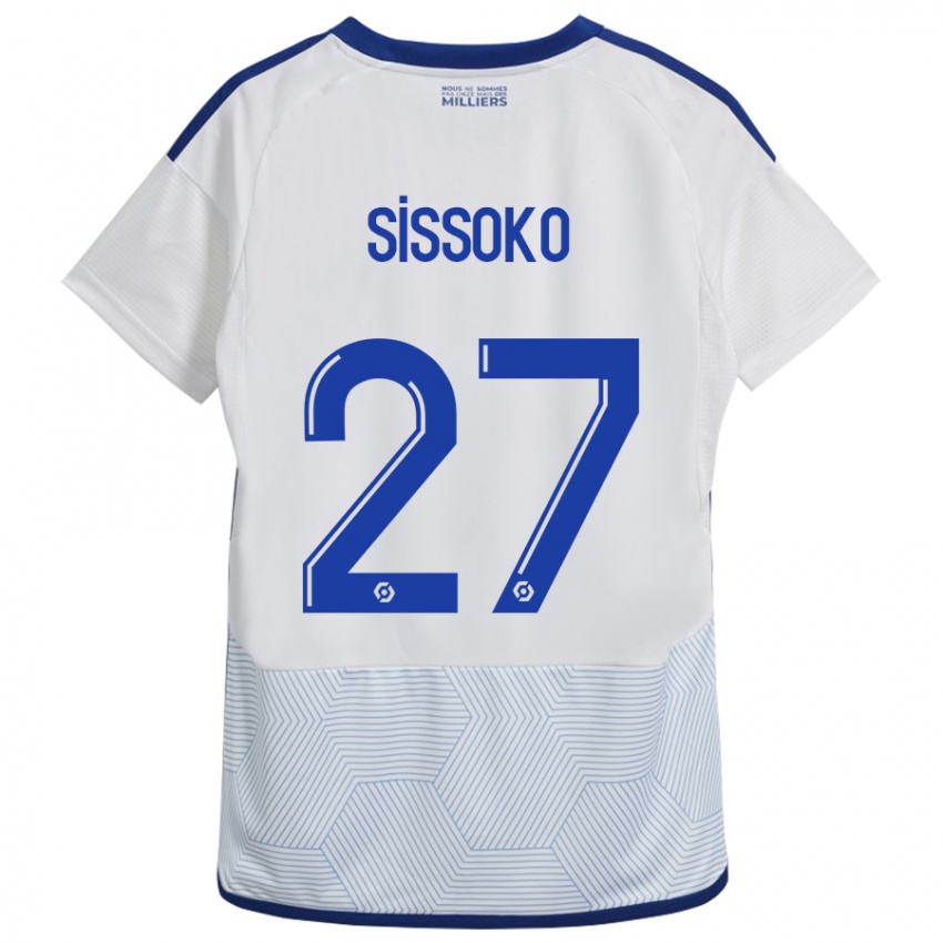 Kinder Ibrahima Sissoko #27 Weiß Auswärtstrikot Trikot 2023/24 T-Shirt