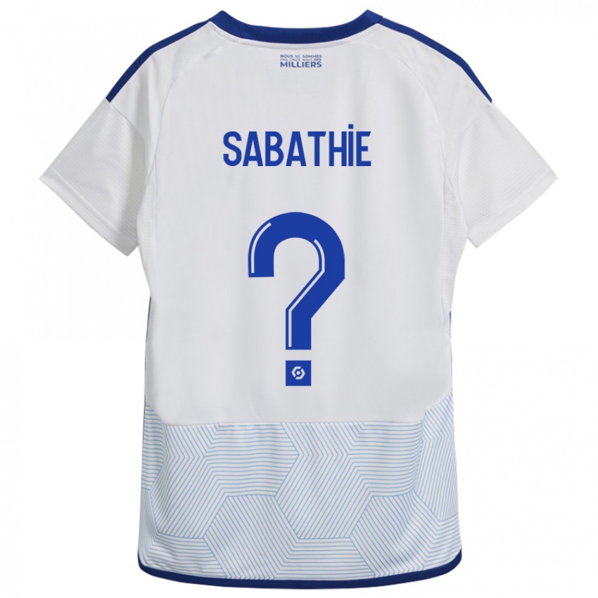 Kinder Gabin Sabathié #0 Weiß Auswärtstrikot Trikot 2023/24 T-Shirt