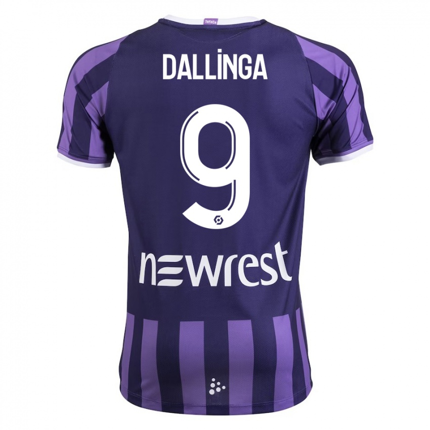 Kinder Thijs Dallinga #9 Lila Auswärtstrikot Trikot 2023/24 T-Shirt