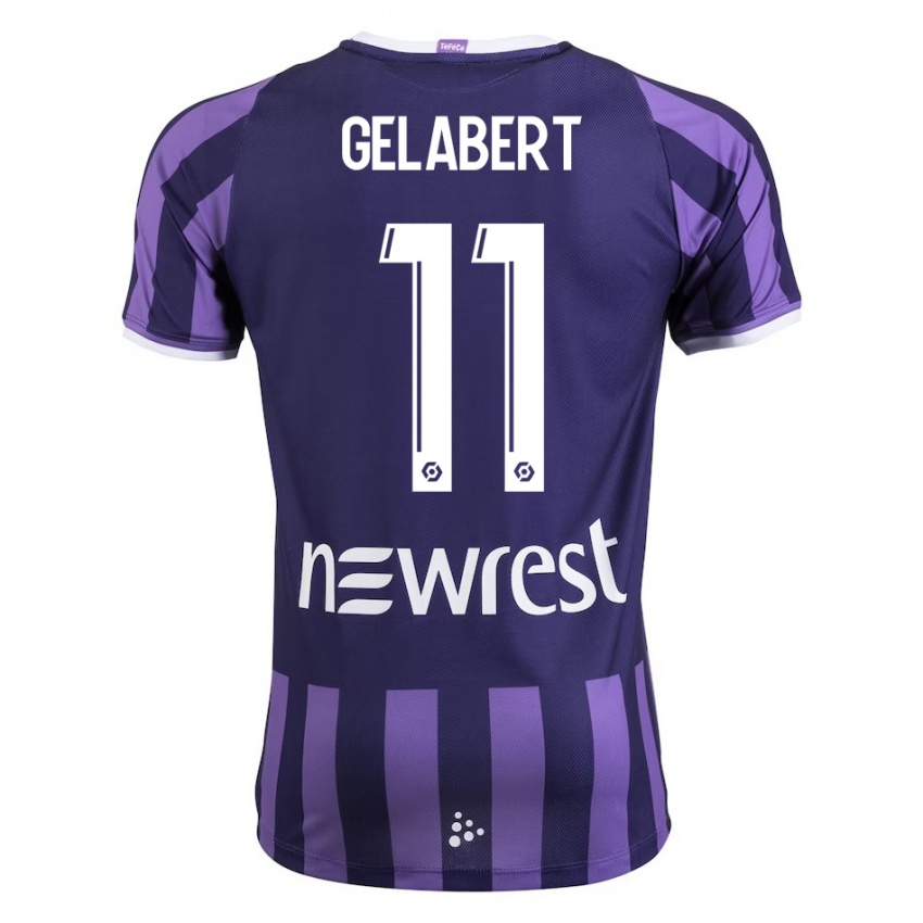 Kinder César Gelabert #11 Lila Auswärtstrikot Trikot 2023/24 T-Shirt