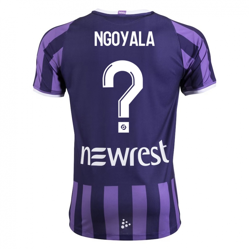 Kinder Frédéric Efuele Ngoyala #0 Lila Auswärtstrikot Trikot 2023/24 T-Shirt