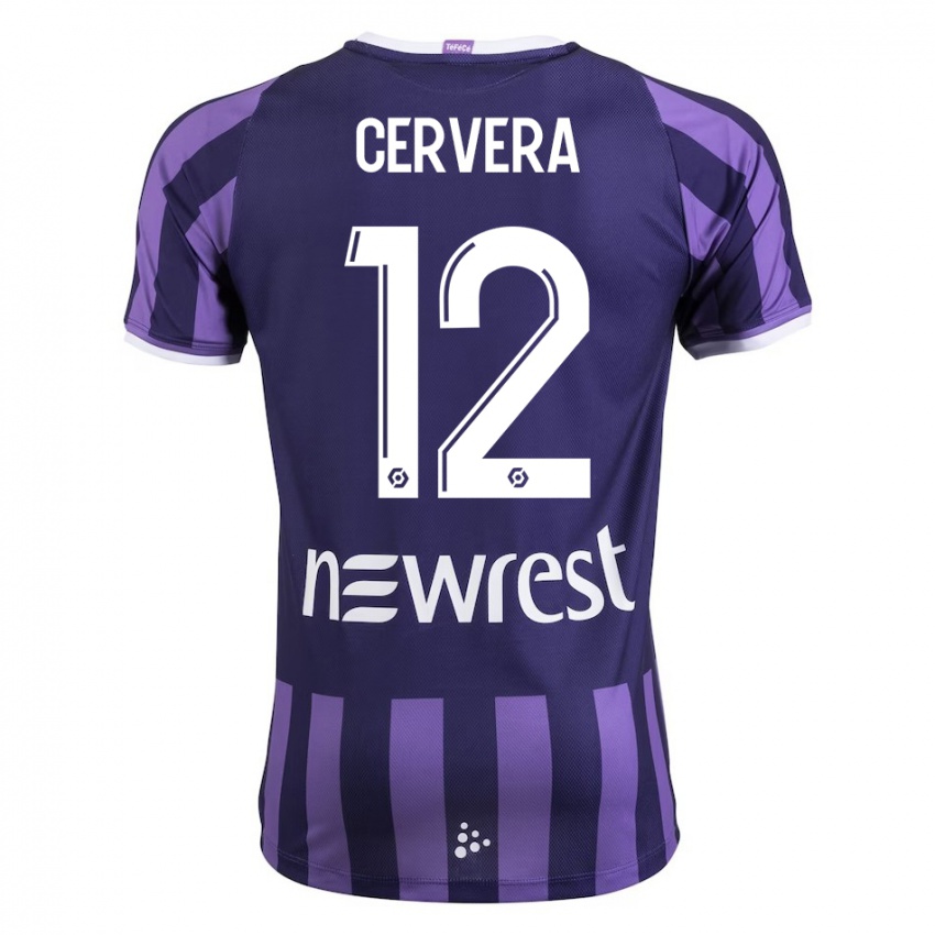 Kinder Laurianne Cervera #12 Lila Auswärtstrikot Trikot 2023/24 T-Shirt