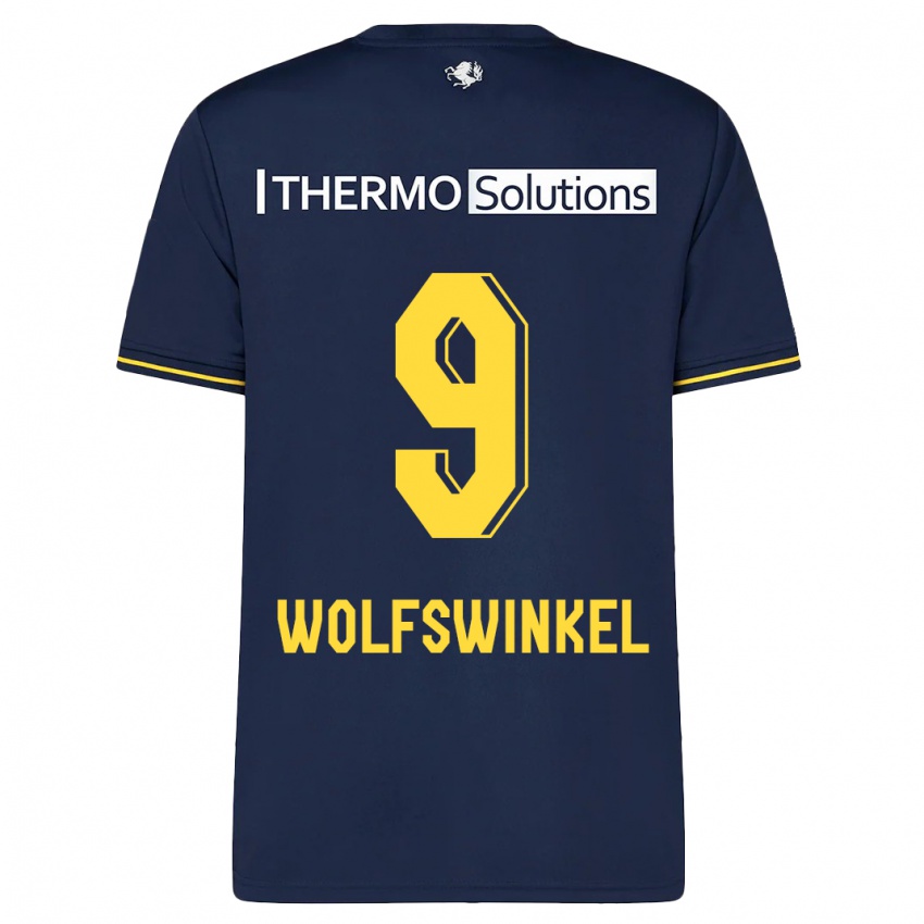 Kinder Ricky Van Wolfswinkel #9 Marine Auswärtstrikot Trikot 2023/24 T-Shirt