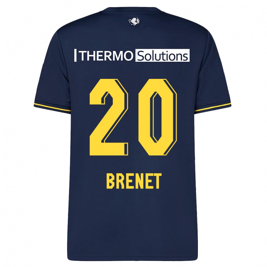 Kinder Joshua Brenet #20 Marine Auswärtstrikot Trikot 2023/24 T-Shirt