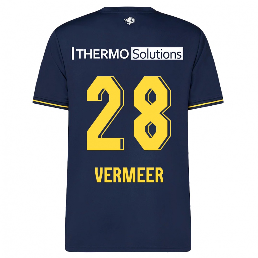 Kinder Sofie Rianne Vermeer #28 Marine Auswärtstrikot Trikot 2023/24 T-Shirt