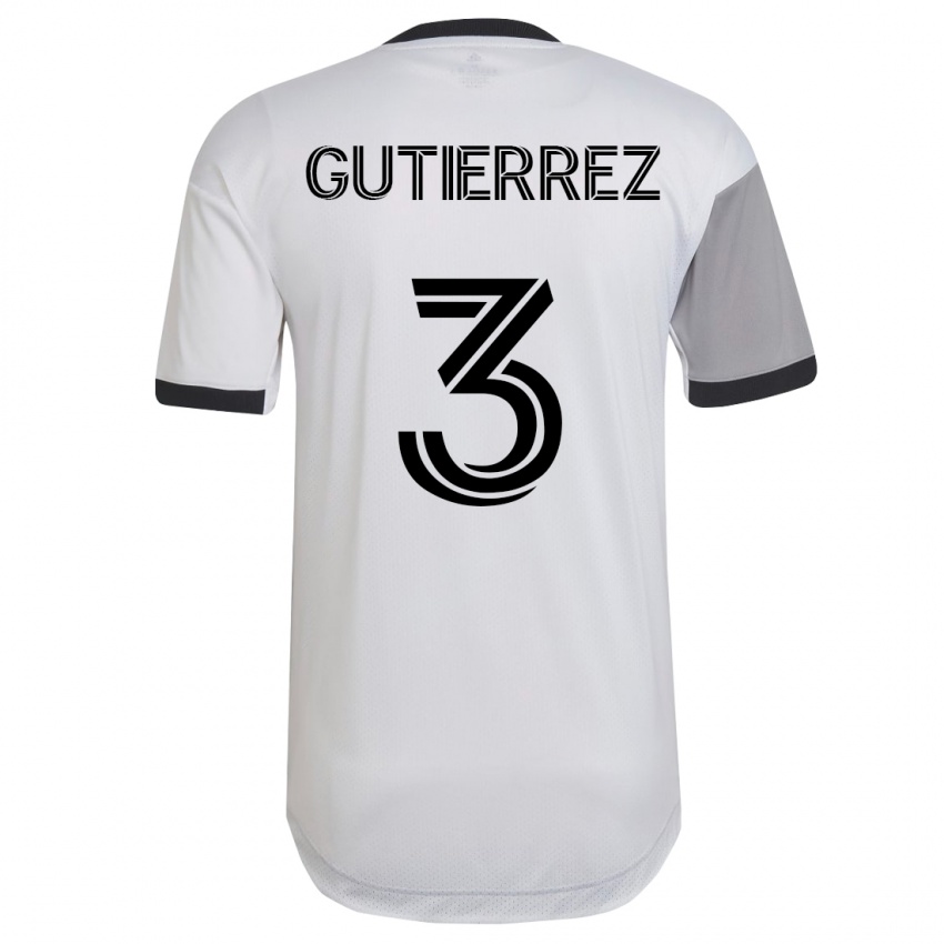 Kinder Cristián Gutiérrez #3 Weiß Auswärtstrikot Trikot 2023/24 T-Shirt