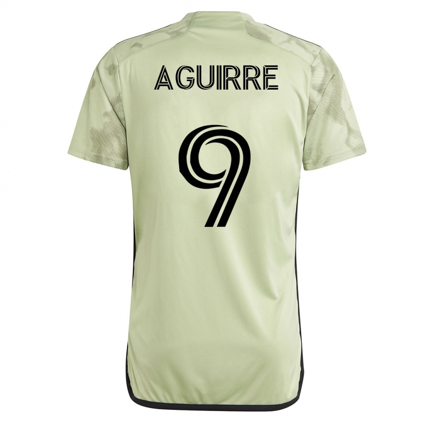 Kinder Dustin Aguirre #9 Grün Auswärtstrikot Trikot 2023/24 T-Shirt