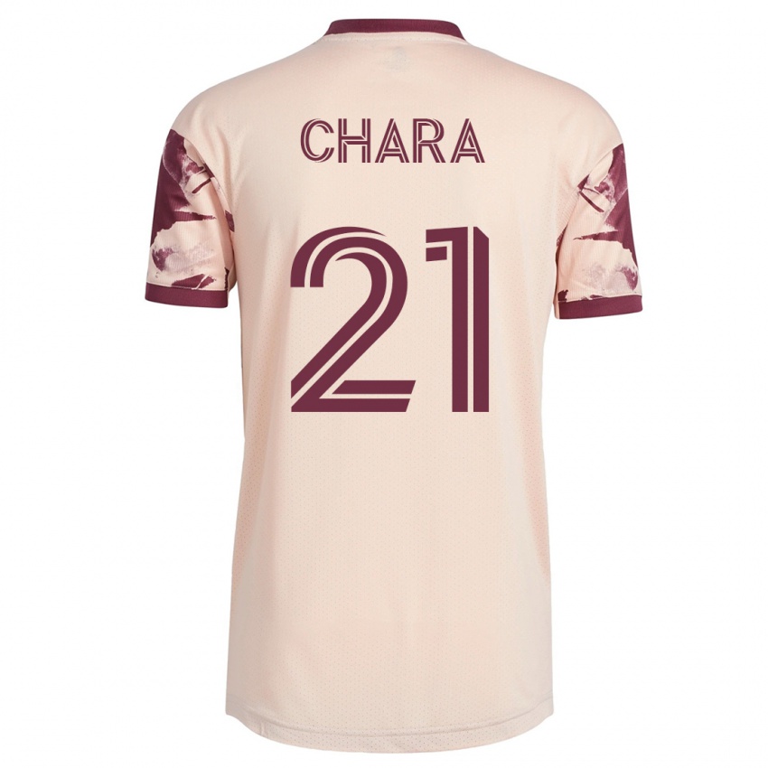 Kinder Diego Chará #21 Cremefarben Auswärtstrikot Trikot 2023/24 T-Shirt